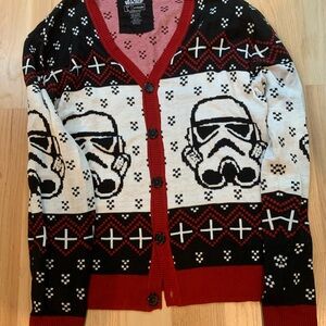 Star Wars Black and White Cardigan Sweater